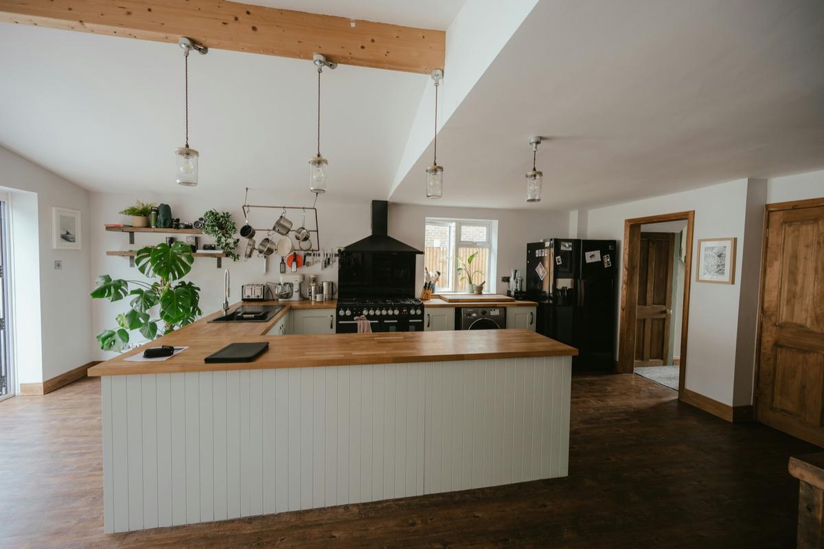 Bright open-plan kitchen extension